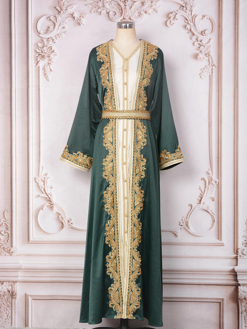 Muslim Women's Wear Beaded Two-piece Set Dress