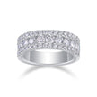 Moissanite Ring – Platinum-Plated 925 Silver | Sizes 5–9 | GRA Certified
