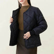 Quilted Padded Coat Winter Jacket With Pockets Lightweight Outerwear For Women's Clothing