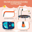 36 Inch Mini Trampoline with Colorful LED Lights and Bluetooth Speaker - Multicolor