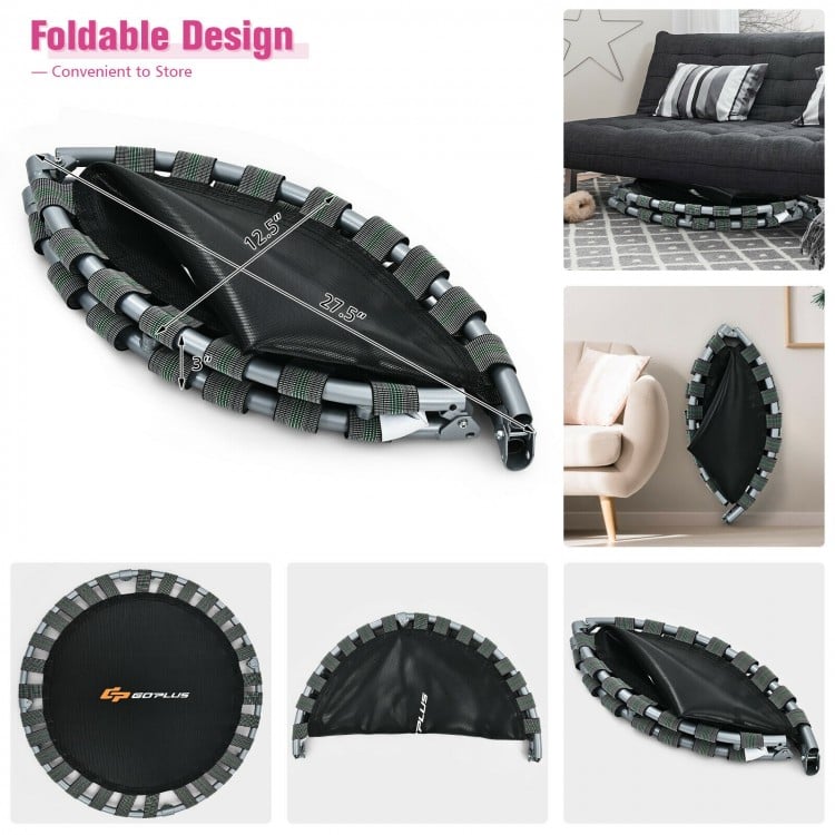 36 Inch Kids Trampoline Mini Rebounder with Full Covered Handrail