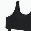 Women's Waist Hollow-out One-Piece Swimsuit | Black Nylon Spandex Swimwear S-L