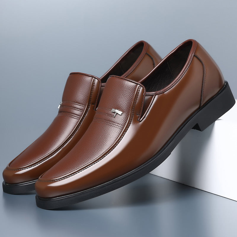 Men's Cowhide Leather Business Casual Shoes – Soft Sole Comfort | Canada & USA