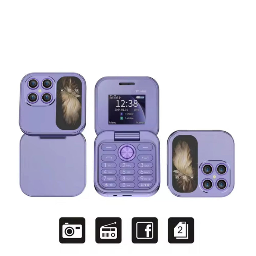 Mini Flip Phone – Dual SIM 2G Folding Mobile Phone with Camera, Multiple Colours