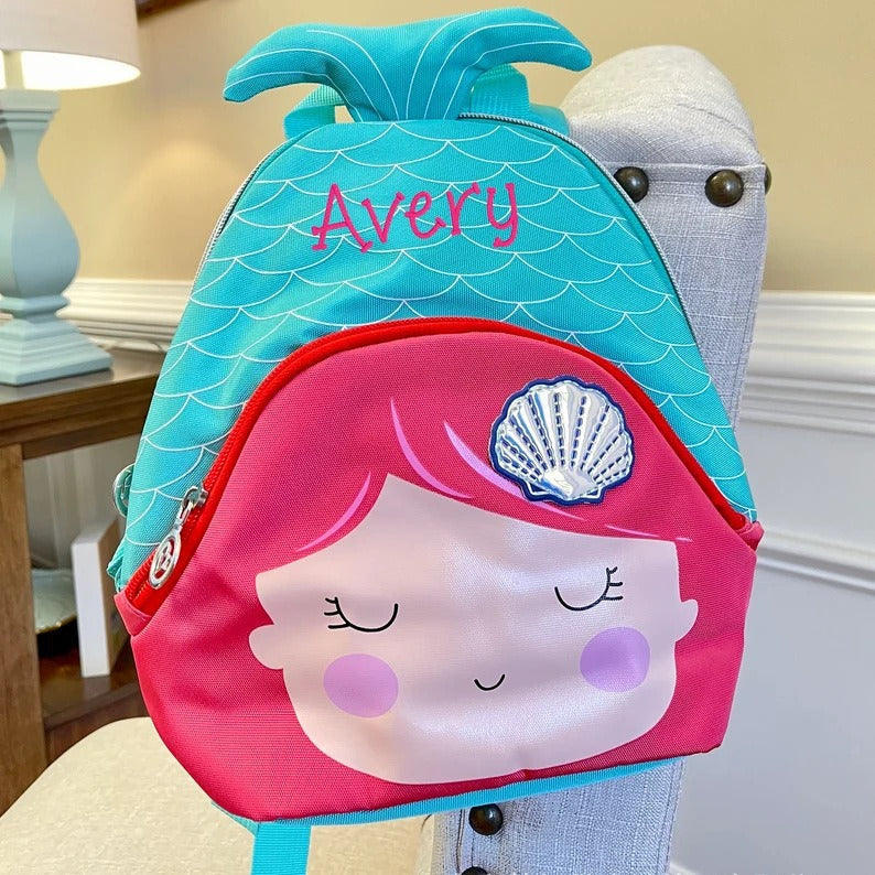 Kids Nylon Cartoon Animal Backpack – Embroidered, Lightweight, 4 Colours
