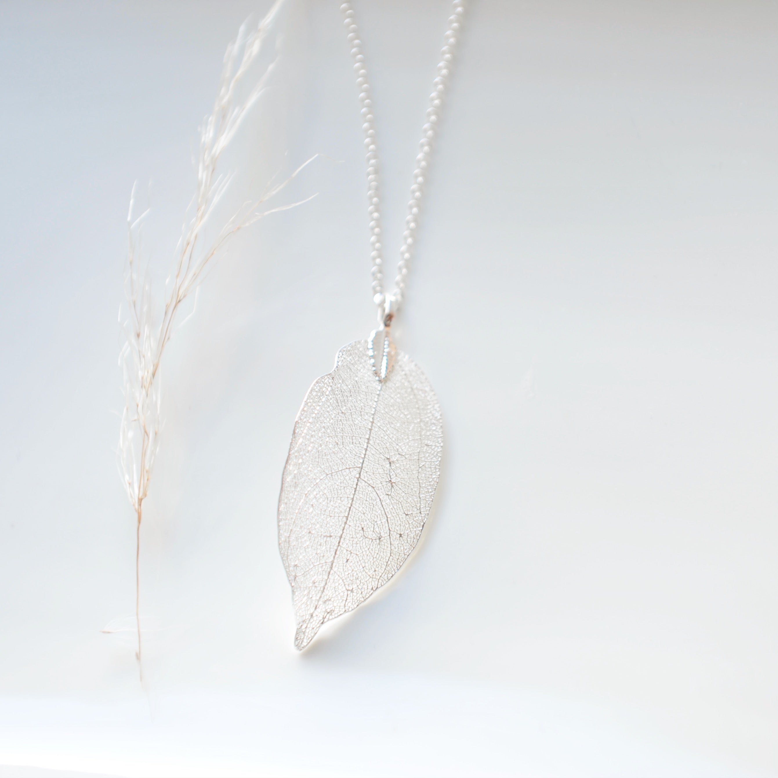 Real leaf necklace