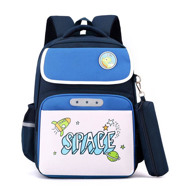 Primary School Large Capacity Spine Supportive Canvas Backpack for school