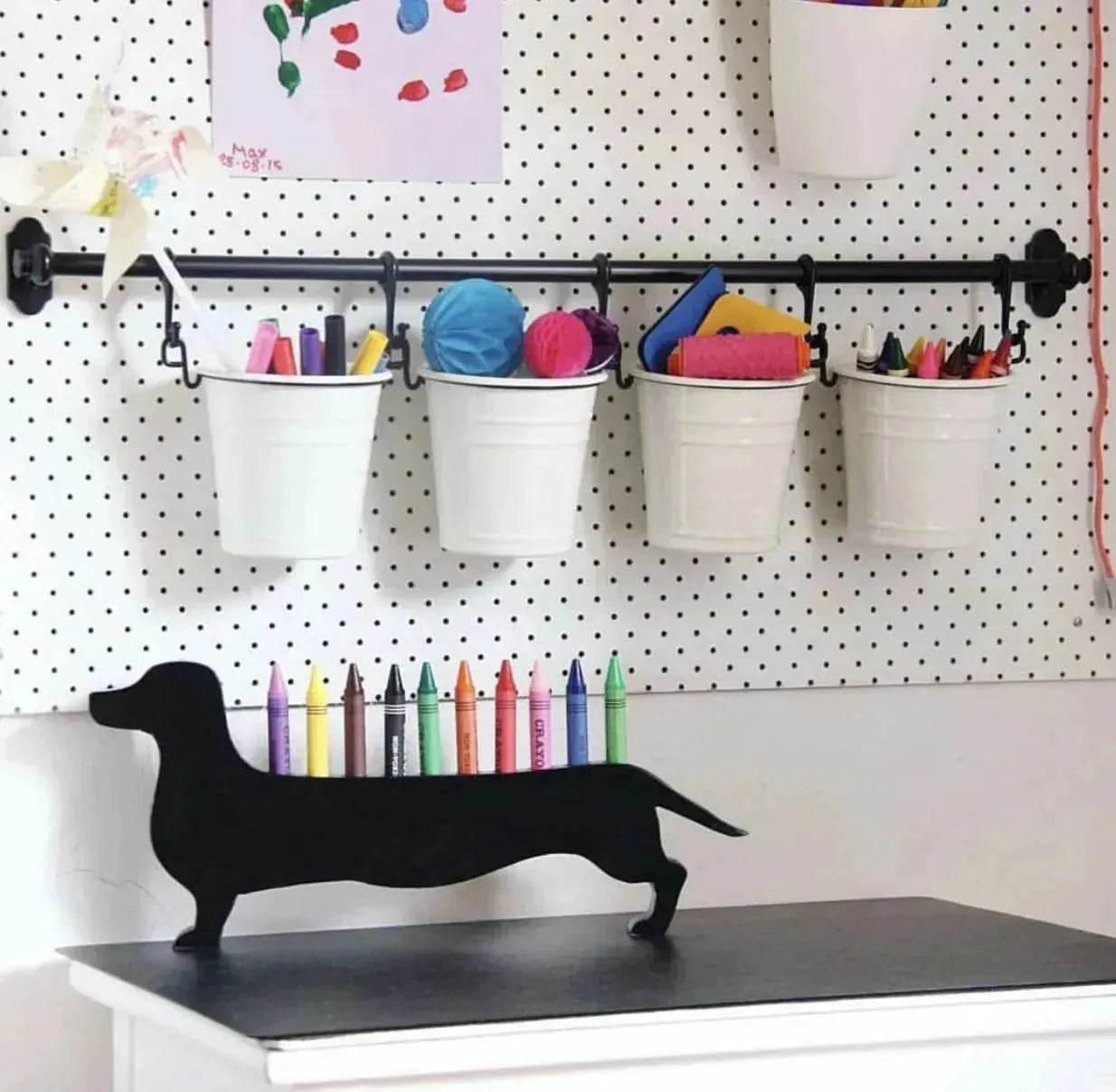 Dachshund Crayon Storage Ornaments