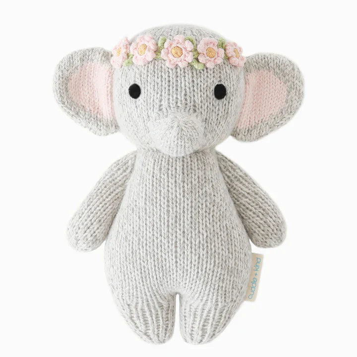 Baby elephant (blush floral) | Cuddle + Kind