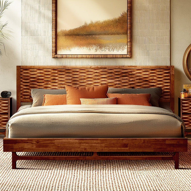 Elara Solid Wood Bed Frame