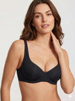 Women's Underwired Unlined Balconette Bra for Everyday and Low-Cut Tops