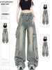 Retro Street style Oversized Baggy Cargo Jeans Pant Women