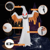 12ft 4pcs LED Lights Giant Scary Ghost Flames And Flashing Red Eyes Inflatable Halloween Decoration