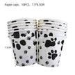 Dog Paw Birthday Party Tableware Set – Pet Birthday Plates, Cups & Decoration Kit