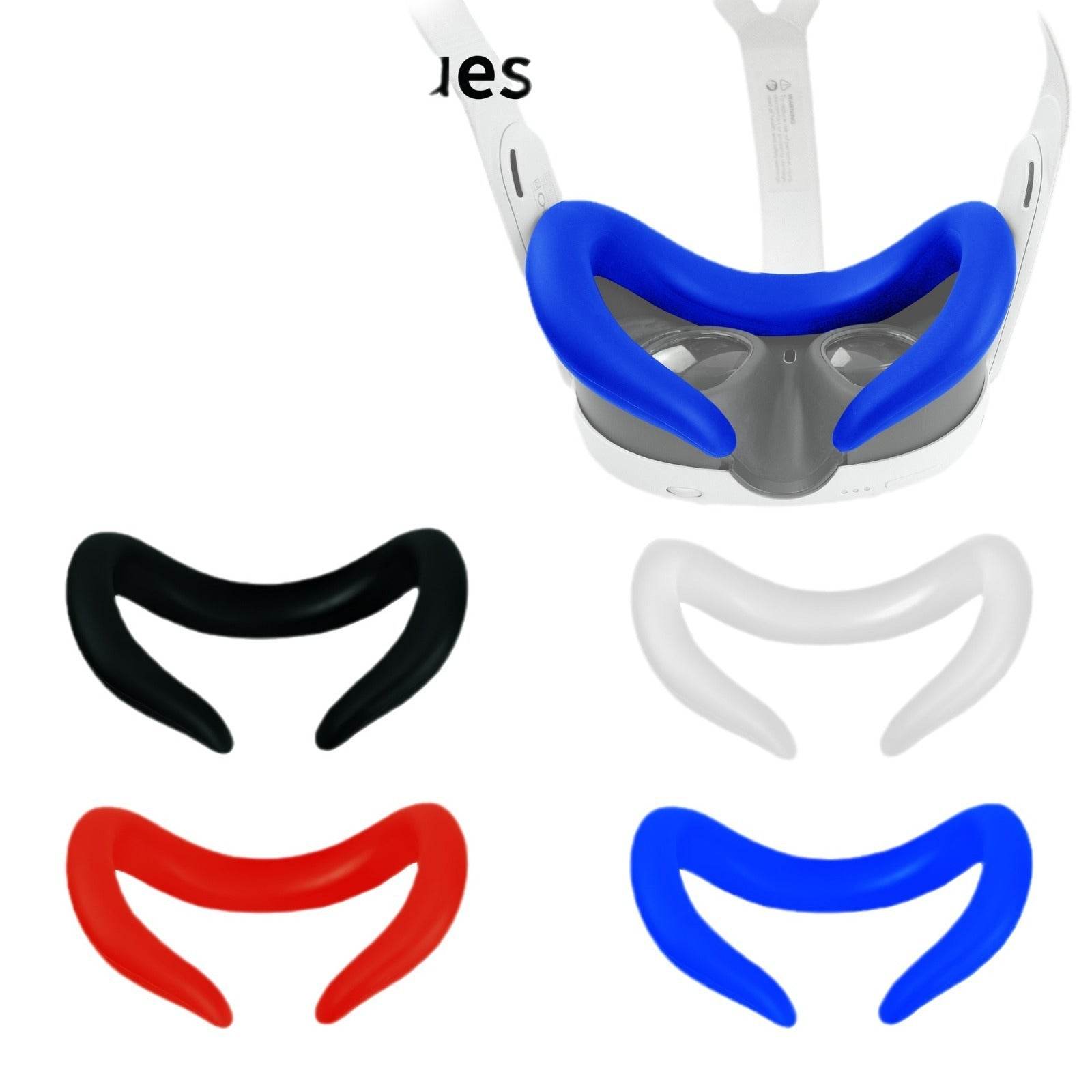 Silicone VR Face Mask For Meta Quest 3 VR Headset Lightproof VR Facial Interface Sweatproof Cushion Replacement Cover Pad