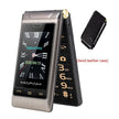 MAFAM Dual Screen Flip Phone – Big Button Senior Feature Phone, Dual SIM, 5900mAh