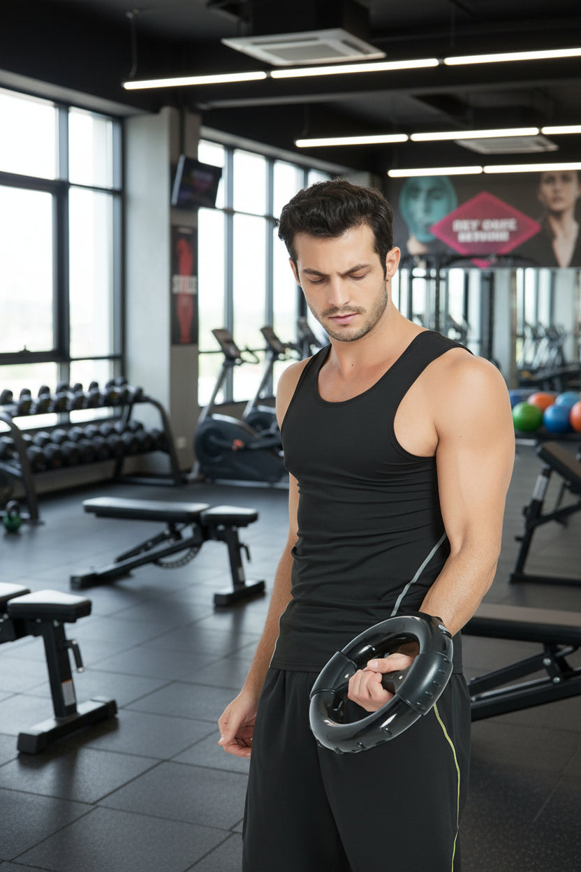 Centrifugal Power Ring Trainer – Portable Full-Body Fitness Device | Black