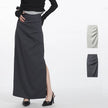 Retro  Design Casual Temperament Side Slit long Pencil Skirt for work