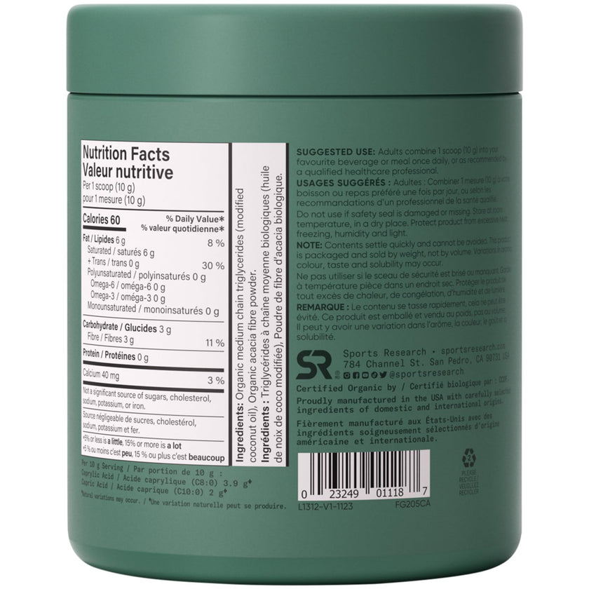 Sports Research - Organic MCT Oil (887ml)