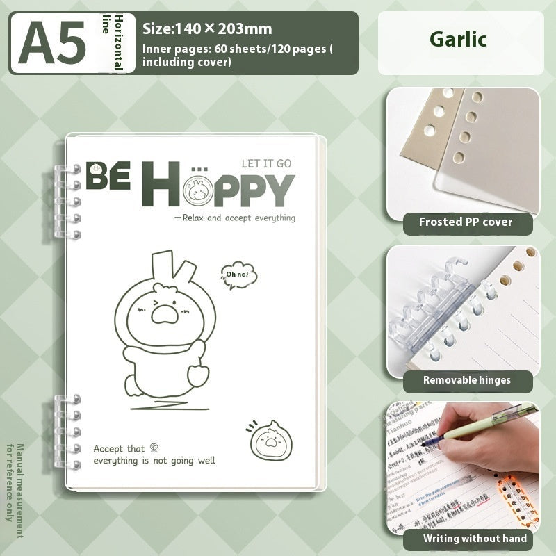 Kawaii Spiral Notebook – Detachable Coil Student Notepad A5/B5 | Frosted Cover