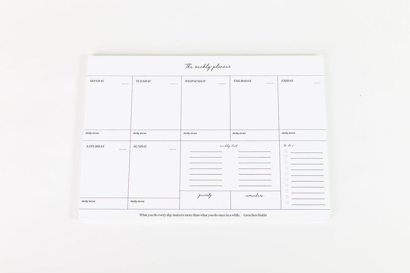 Weekly Organizer Pad
