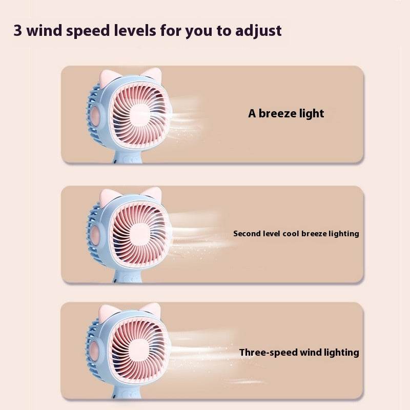 Small Handheld Fan Desktop Cartoon Mini Electric Usb Student Portable Gift