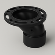 LESSO ABS 4×3 Offset Closet Flange — Adjustable Hub DWV | 1-1/2″ Offset, 360° Rotating Ring | ASTM D2661, CSA B181.1, cUPC