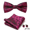 Men's Jacquard Bow Tie Set – Bow Tie, Pocket Square & Cufflinks | 36 Colors | Canada & USA