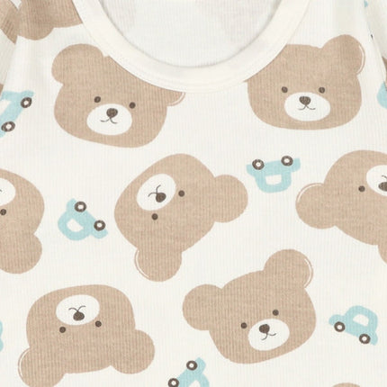 西松屋 ELFINDOLL 2枚組エイトロック長袖ロンパース肌着（くま） 正規品