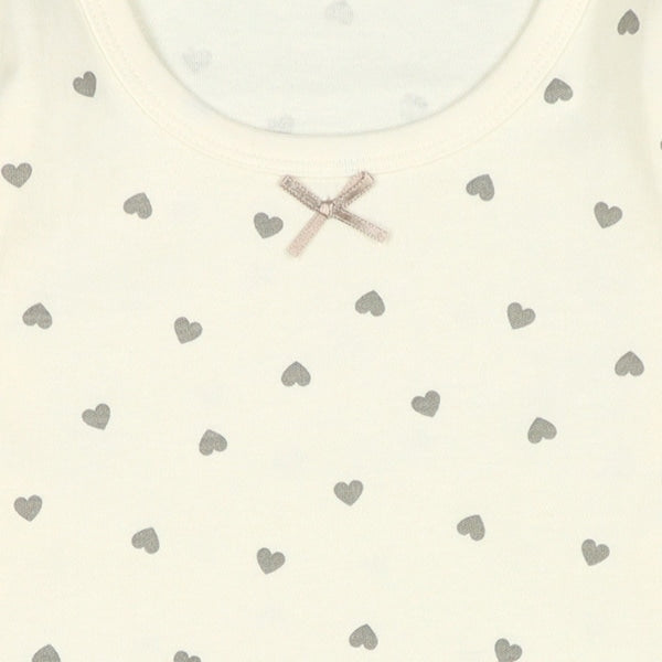 西松屋 ELFINDOLL 2枚組スムース長袖ロンパース肌着（ハート・リボン） 正規品