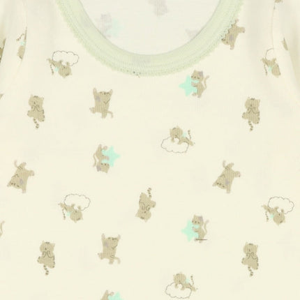 西松屋 ELFINDOLL 2枚組エイトロック長袖ロンパース肌着（ねこ・うさぎ） 正規品