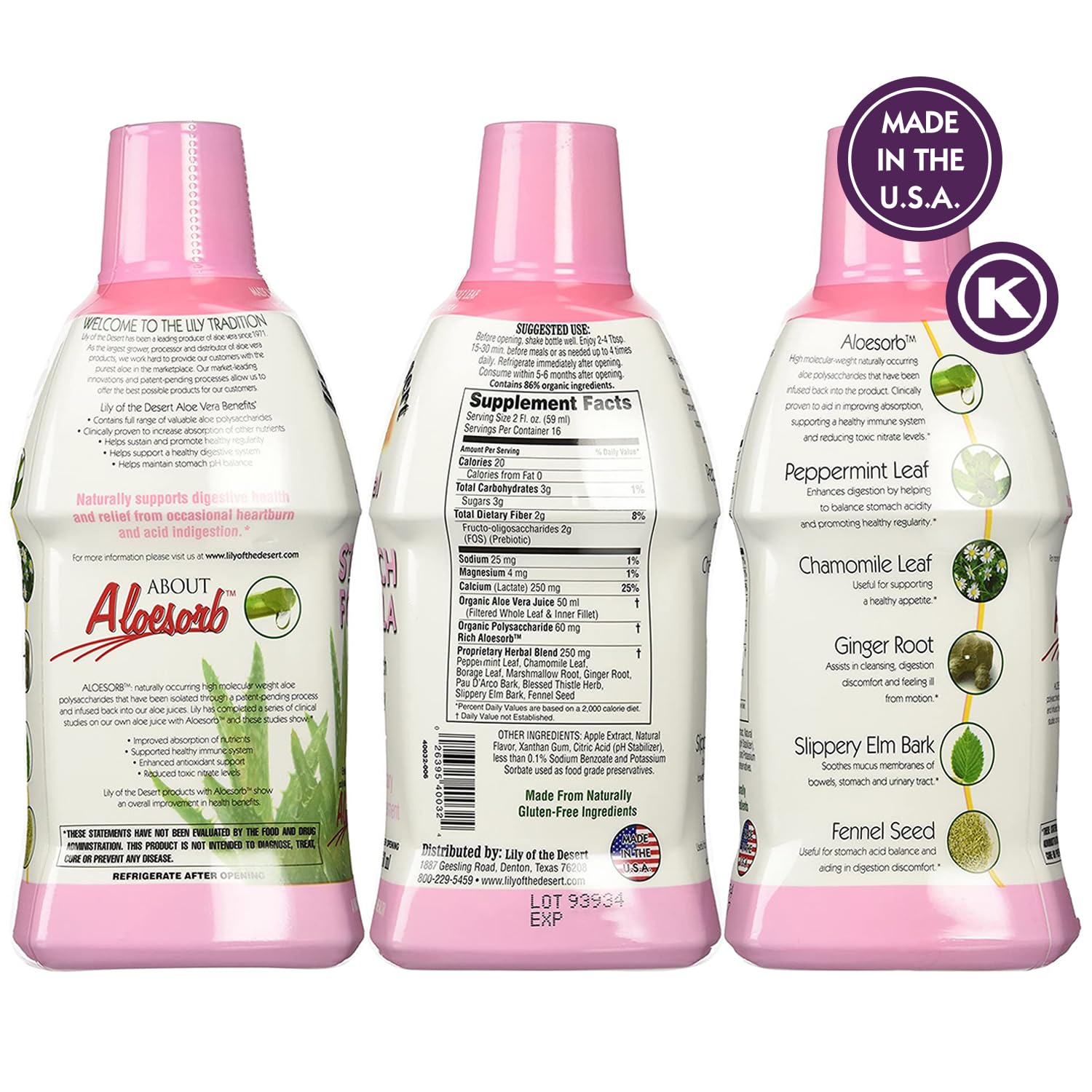 Lily Of The Desert - Aloe Herbal Stomach Formula (946ml)