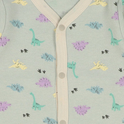 西松屋 ELFINDOLL 2枚組エイトロック長袖前開きロンパース肌着（恐竜） 正規品