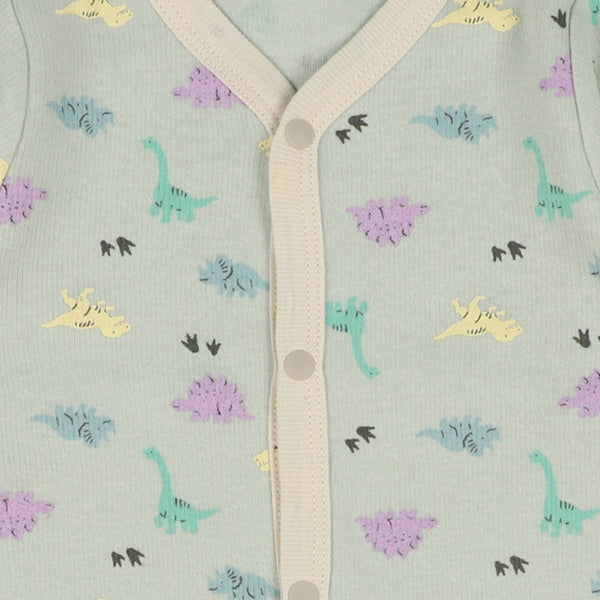 西松屋 ELFINDOLL 2枚組エイトロック長袖前開きロンパース肌着（恐竜） 正規品