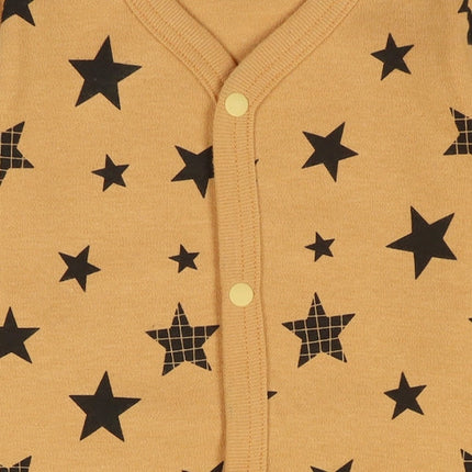 西松屋 ELFINDOLL 2枚組スムース長袖前開きロンパース肌着（星柄） 正規品