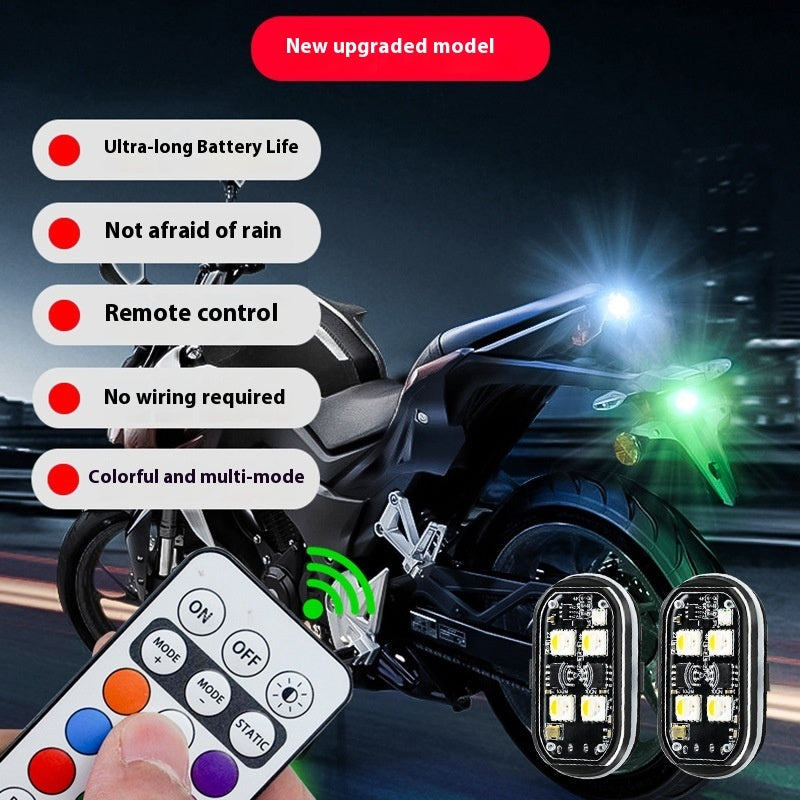 Wireless Motorcycle Warning Light with Remote Control – LED Safety Strobe Light Canada
