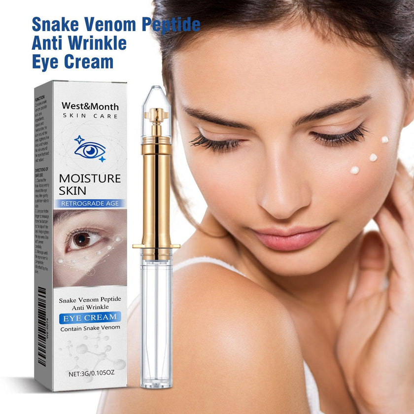 Snake Venom Peptide Eye Cream Deer Collagen Centella Asiatica Dark Circles Fine Lines Edema Firming