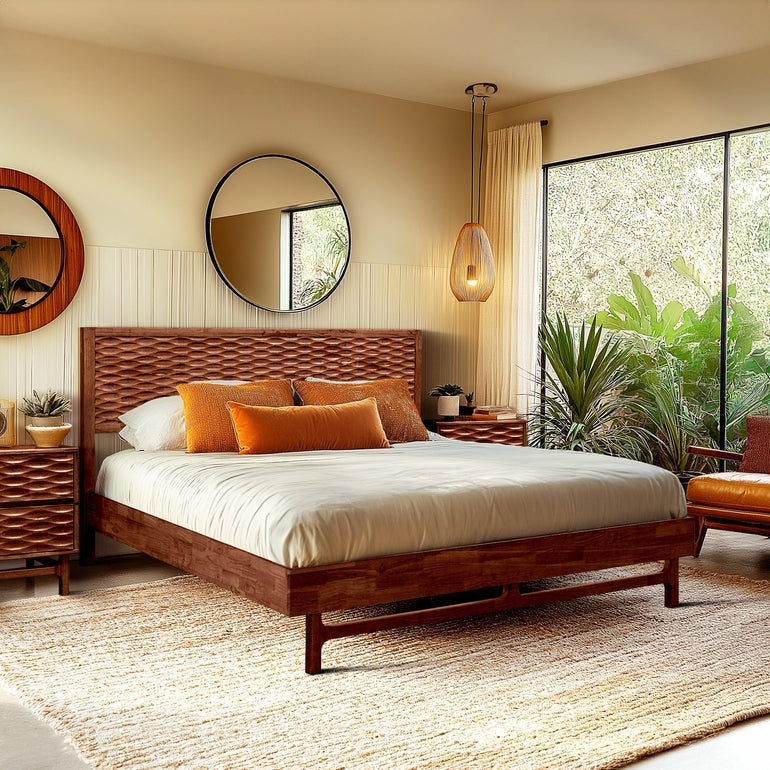 Elara Solid Wood Bed Frame