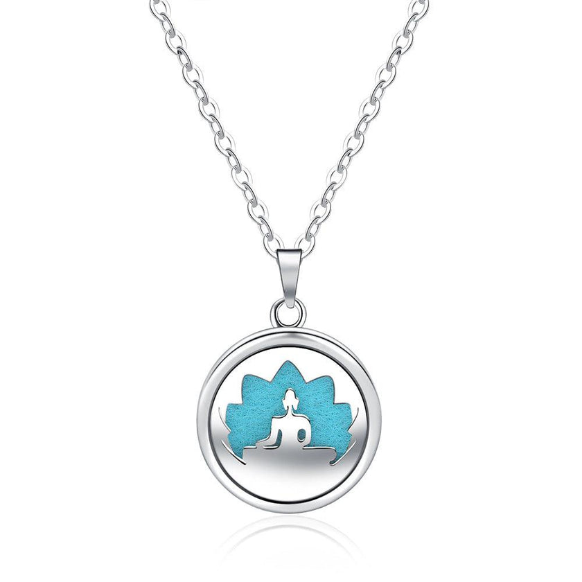 Open Round Hollow Perfume Box Necklace