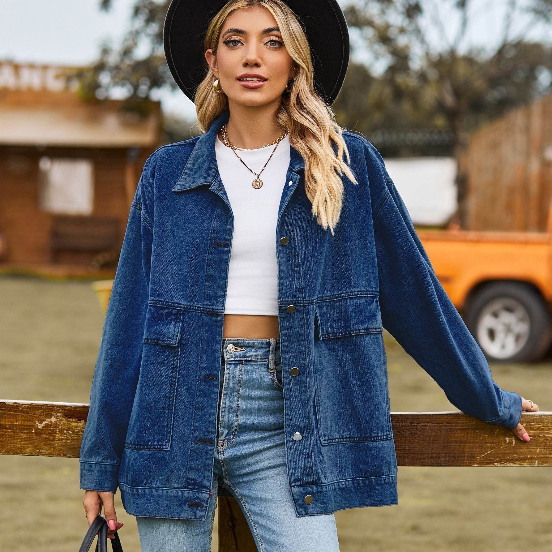 Casual Jean Jacket – Street Fashion Loose Fit Denim