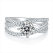 1 Carat Moissanite 925 Sterling Silver Ring
