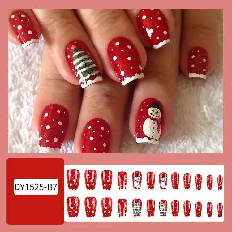 24pcs Christmas False Nail Decal stickers