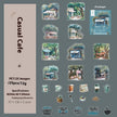 Cafe Series PET Decorative Sticker Pack – Retro Coffee Shop Journal & Scrapbook Stickers (25 pcs)