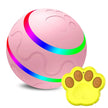 Smart Self-Rotating Cat Ball Toy – USB Rechargeable, LED Light, Remote Control Option | Yellow, Pink, Orange
