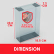 EVORETRO Display Case Protector for Master of The Universe Revelation Battle Armor 18.3x7.2x27 with Hanger pack of 10