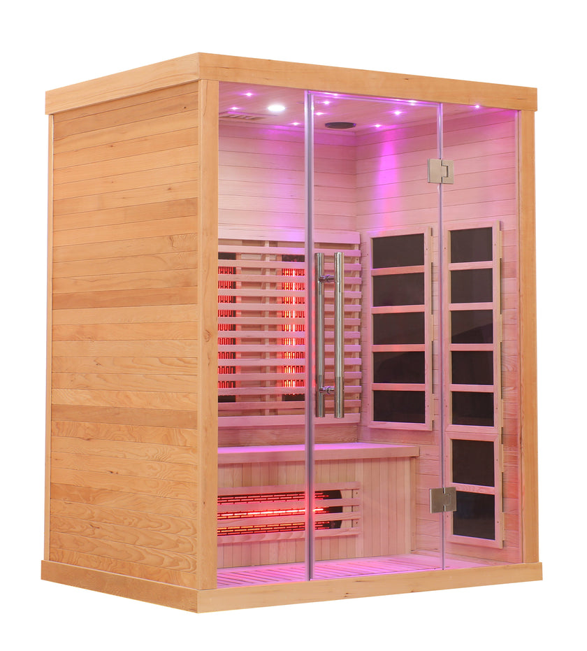 Blisspod, Venetian, Full Spectrum Indoor Premium Canadian Hemlock Ultra Low EMF Sauna, 11 Heaters & Chromotherapy– 3 Person