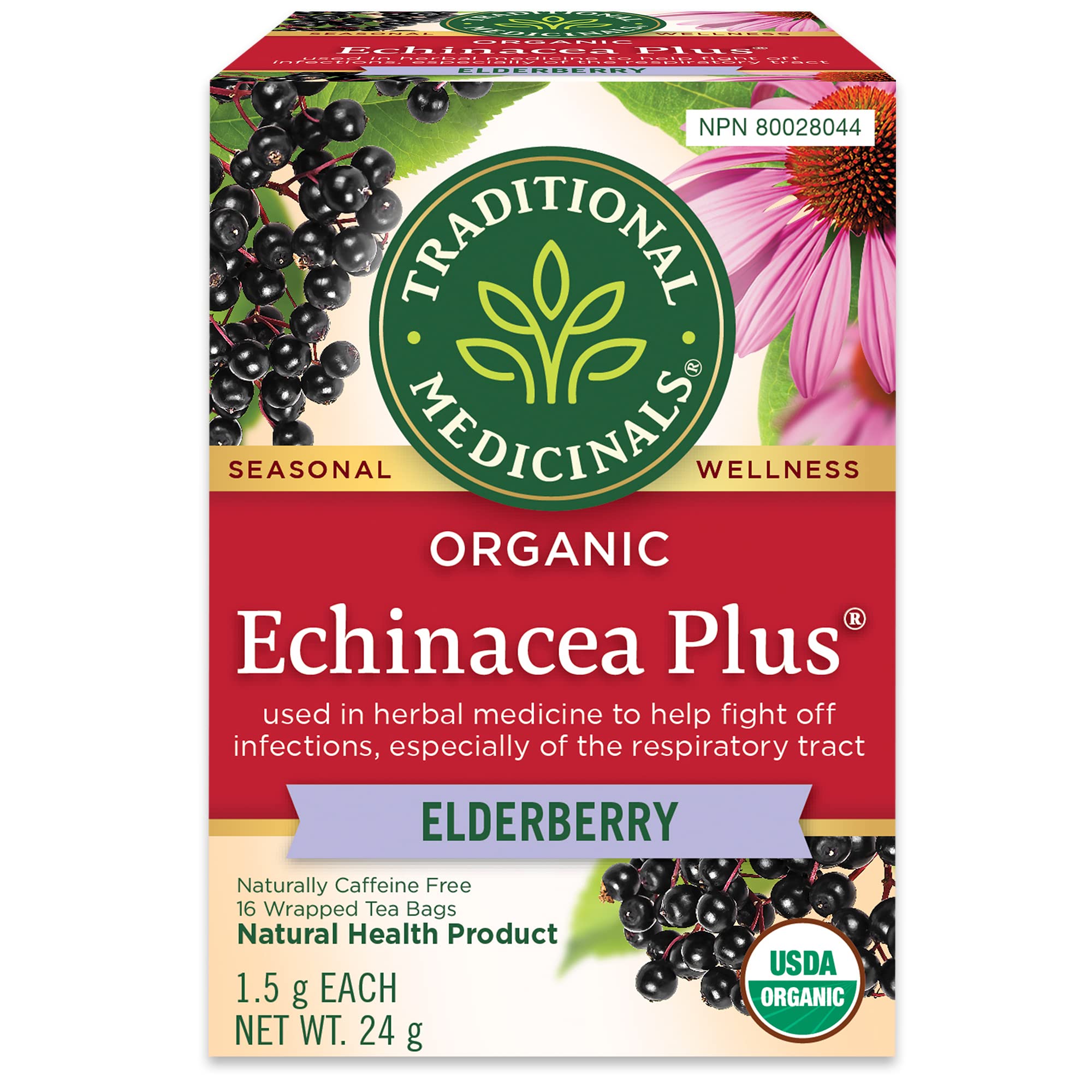 Traditional Medicinals - Organic Echinacea Plus Elderberry (16bg)