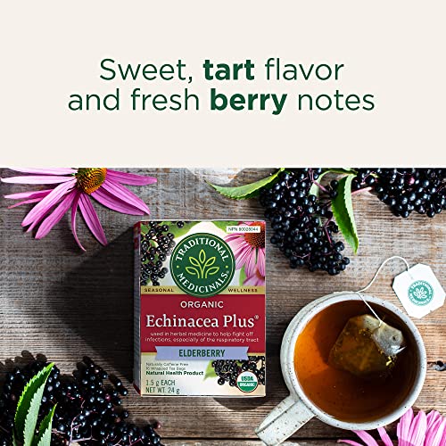Traditional Medicinals - Organic Echinacea Plus Elderberry (16bg)