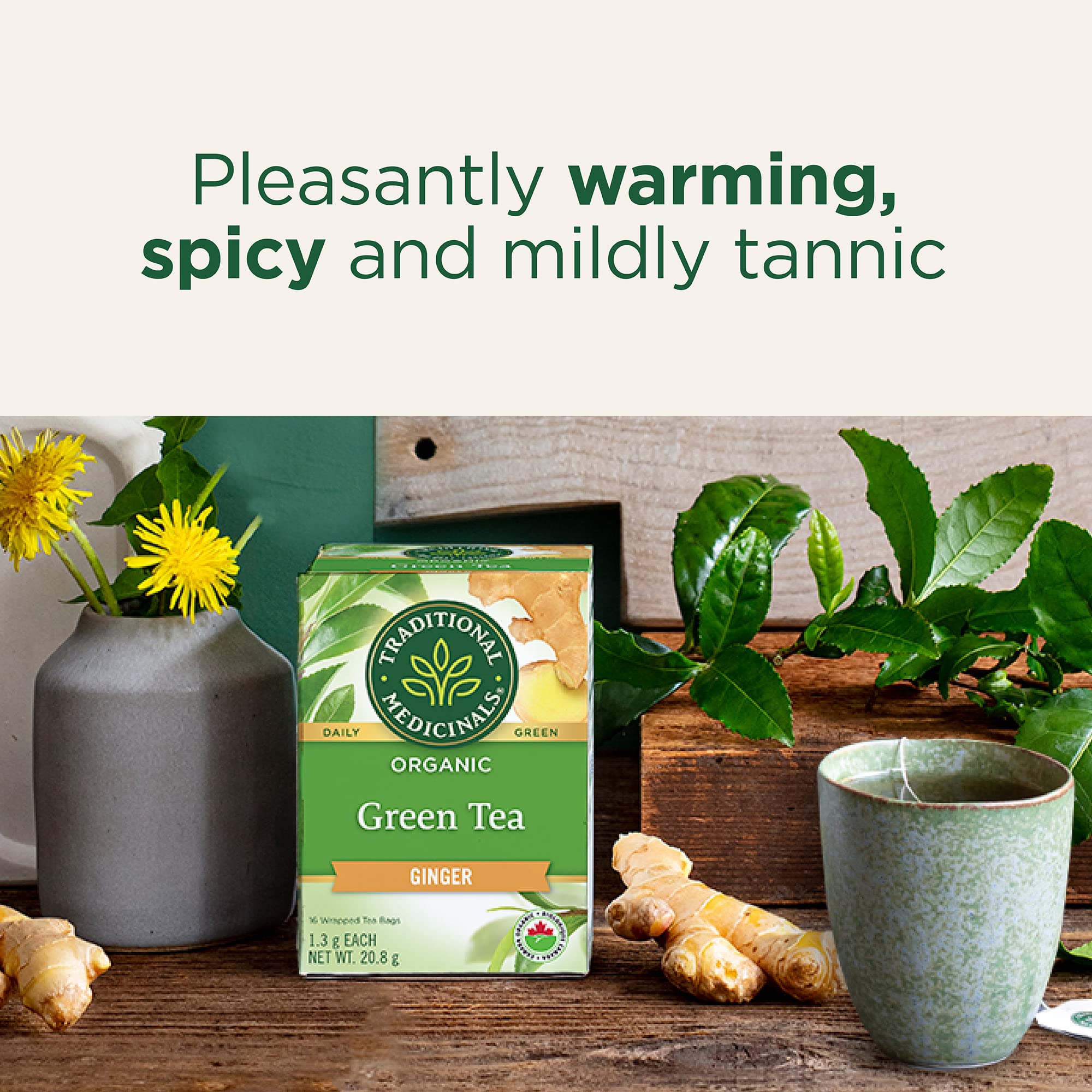 Traditional Medicinals - Organic Green Tea Ginger (16bg)