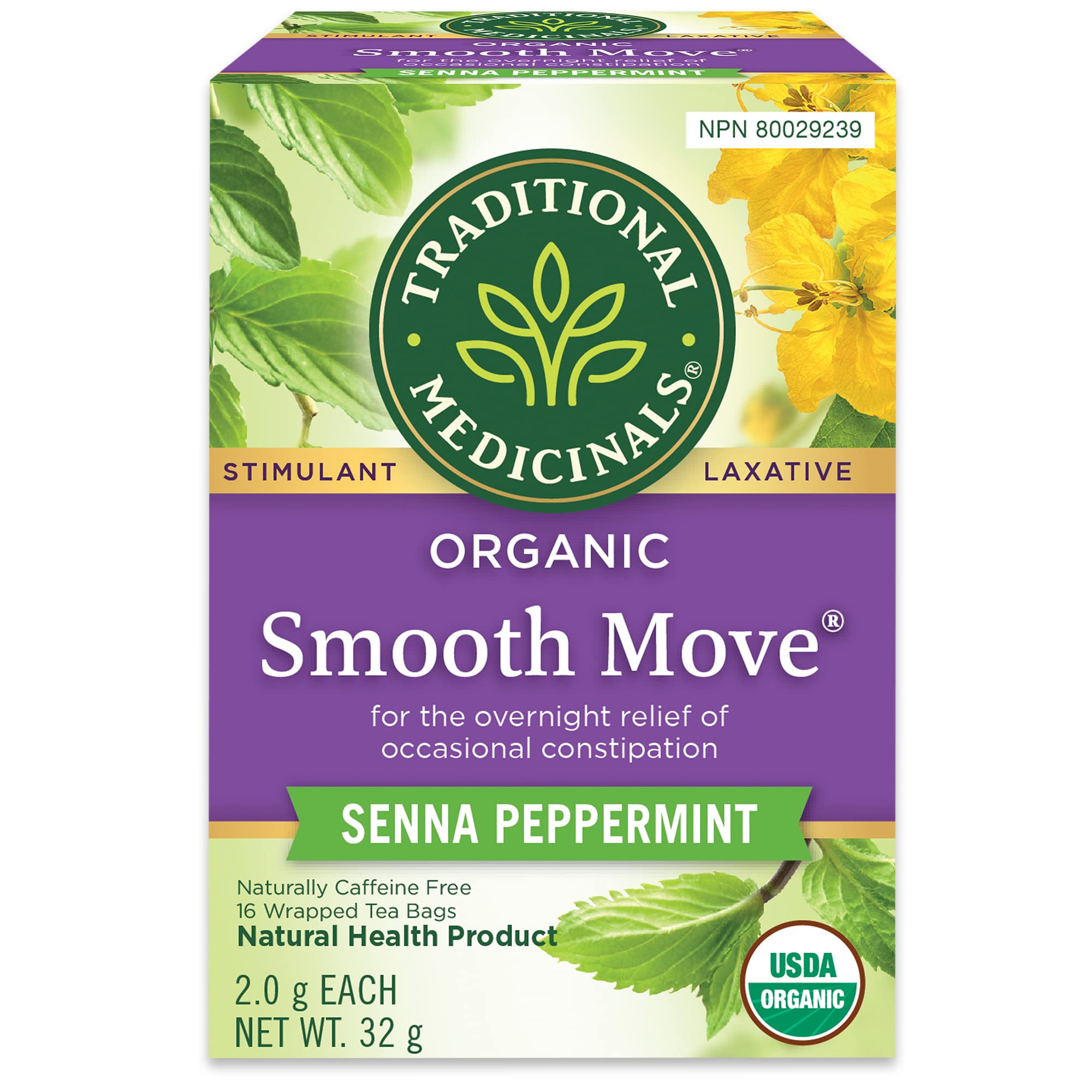 Traditional Medicinals - Organic Smooth Move Peppermint (16bg)
